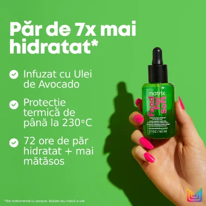 Poza cu Matrix Food For Soft - Ulei de Avocado si Acid Hialuronic Par Uscat 50ml
