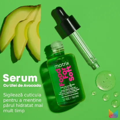 Poza cu Matrix Food For Soft - Ulei de Avocado si Acid Hialuronic Par Uscat 50ml